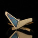 Yellow Gold Opal Diamond Bypass Ring - 14k Inlay Geometric Yellow Gold Opal Diamond Bypass Ring - 14k Inlay Geometric
