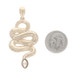 Yellow Gold Diamond Serpent Solitaire Pendant - 14k Marquise .70ct Snake Yellow Gold Diamond Serpent Solitaire Pendant - 14k Marquise .70ct Snake