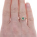 Yellow Gold Emerald Diamond Ring - 14k Oval .20ctw Yellow Gold Emerald Diamond Ring - 14k Oval .20ctw
