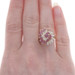 Yellow Gold Ruby Diamond Cluster Cocktail Ring - 14k Marquise & Rnd 1.4ctw Swirl Yellow Gold Ruby Diamond Cluster Cocktail Ring - 14k Marquise & Rnd 1.4ctw Swirl