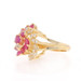 Yellow Gold Ruby Diamond Cluster Cocktail Ring - 14k Marquise & Rnd 1.4ctw Swirl Yellow Gold Ruby Diamond Cluster Cocktail Ring - 14k Marquise & Rnd 1.4ctw Swirl