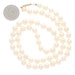 Yellow Gold Cultured Pearl Knotted Strand Necklace 17 3/4" - 10k Yellow Gold Cultured Pearl Knotted Strand Necklace 17 3/4" - 10k