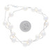 White Gold Cultured Pearl Station Necklace 17" - 14k Box Chain Italy White Gold Cultured Pearl Station Necklace 17" - 14k Box Chain Italy