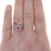White Gold Ruby Diamond Ring - 14k Pear 1.13ctw Two-Stone Halo White Gold Ruby Diamond Ring - 14k Pear 1.13ctw Two-Stone Halo