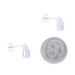 White Gold Tanzanite Diamond Stud Earrings - 14k Oval .84ctw Pierced