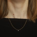 Yellow Gold Dashing Diamond Solitaire Pendant Necklace -14k Rnd .15ct Adjustable Yellow Gold Dashing Diamond Solitaire Pendant Necklace -14k Rnd .15ct Adjustable