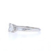 Platinum Diamond Retro Engagement Ring Transitional.65ctw Vintage Knife-Edge Sz7