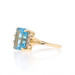 Yellow Gold Blue Topaz & White Sapphire Ring - 14k Emerald Cut 7.81ctw Yellow Gold Blue Topaz & White Sapphire Ring - 14k Emerald Cut 7.81ctw