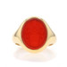 Yellow Gold Carnelian Crest Signet Men's Ring - 18k Intaglio Coat of Arms Yellow Gold Carnelian Crest Signet Men's Ring - 18k Intaglio Coat of Arms