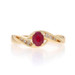 Yellow Gold Ruby Diamond Bypass Ring - 14k Oval .51ctw Yellow Gold Ruby Diamond Bypass Ring - 14k Oval .51ctw