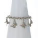 Lagos Butterfly Charm Bracelet 7 1/4" Sterling Silver 925 Yellow Gold 18k Nature Lagos Butterfly Charm Bracelet 7 1/4" Sterling Silver 925 Yellow Gold 18k Nature
