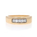 Yellow Gold Diamond Men's Wedding Band - 10k Round Cut .38ctw Five-Stone Ring