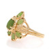 Yellow Gold Nephrite Jade Cluster Cocktail Ring - 10k Oval Cabochon 1.42ctw Floral Yellow Gold Nephrite Jade Cluster Cocktail Ring - 10k Oval Cabochon 1.42ctw Floral