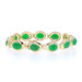 Yellow Gold Jadeite Link Bracelet 7" - 14k Oval Cabochon 8.45ctw Yellow Gold Jadeite Link Bracelet 7" - 14k Oval Cabochon 8.45ctw