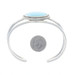 Sterling Silver Turquoise Solitaire Cuff Bracelet 6 1/2" -925 Rope Border Mexico Sterling Silver Turquoise Solitaire Cuff Bracelet 6 1/2" -925 Rope Border Mexico