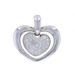 White Gold Pavé Diamond Heart Duo Cluster Enhancer Pendant 18k Round .80ctw Love White Gold Pavé Diamond Heart Duo Cluster Enhancer Pendant 18k Round .80ctw Love