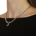 EFFY Sapphire Diamond Flower Halo Drop Necklace 16 1/4" White Gold 14k 3.95ctw EFFY Sapphire Diamond Flower Halo Drop Necklace 16 1/4" White Gold 14k 3.95ctw