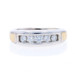 White Gold Diamond Five-Stone Men's Wedding Band - 14k Round Brilliant .76ctw Five-Stone Ring