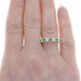 Yellow Gold Emerald Diamond Band - 18k Round .89ctw French Set Ring Yellow Gold Emerald Diamond Band - 18k Round .89ctw French Set Ring