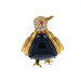 Hammerman Bros Onyx Dia Ruby Vintage Penguin Brooch Yellow Gold 18k.54ctw HenPin Hammerman Bros Onyx Dia Ruby Vintage Penguin Brooch Yellow Gold 18k.54ctw HenPin