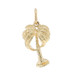 Yellow Gold Palm Tree Charm - 14k Beach Tropical Pendant Yellow Gold Palm Tree Charm - 14k Beach Tropical Pendant