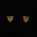 Sterling Opal Heart Stud Earrings - 925 Gold Plated Heart .50ctw Love Pierced Sterling Opal Heart Stud Earrings - 925 Gold Plated Heart .50ctw Love Pierced