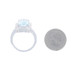 White Gold Aquamarine Diamond Halo Ring -14k Emerald Cut 5.27ctw Etched Milgrain White Gold Aquamarine Diamond Halo Ring -14k Emerald Cut 5.27ctw Etched Milgrain