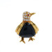 Hammerman Bros Onyx Dia Ruby Vintage Penguin Brooch - Yellow Gold 18k .35ctw Pin Hammerman Bros Onyx Dia Ruby Vintage Penguin Brooch - Yellow Gold 18k .35ctw Pin