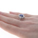 White Gold Lab-Created Star Sapphire Diamond Vintage Ring - 14k Oval Cab 1.82ctw White Gold Lab-Created Star Sapphire Diamond Vintage Ring - 14k Oval Cab 1.82ctw