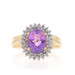 Yellow Gold Amethyst Diamond Halo Ring - 14k Oval 2.77ctw Yellow Gold Amethyst Diamond Halo Ring - 14k Oval 2.77ctw