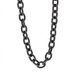 Black Stainless Steel Cable Chain Necklace 20" - 14k Yellow Gold Black Stainless Steel Cable Chain Necklace 20" - 14k Yellow Gold