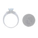 Platinum Aquamarine Diamond Ring - Round 1.43ctw Etched Milgrain Platinum Aquamarine Diamond Ring - Round 1.43ctw Etched Milgrain