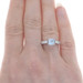 Platinum Aquamarine Diamond Ring - Square Radiant 1.26ctw Engagement Platinum Aquamarine Diamond Ring - Square Radiant 1.26ctw Engagement