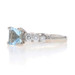 Platinum Aquamarine Diamond Ring - Square Radiant 1.26ctw Engagement Platinum Aquamarine Diamond Ring - Square Radiant 1.26ctw Engagement