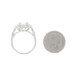White Gold Aquamarine Diamond Halo Ring - 14k Round 1.86ctw Flower Milgrain White Gold Aquamarine Diamond Halo Ring - 14k Round 1.86ctw Flower Milgrain