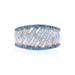 White Gold Fancy Blue Diamond Cluster Cocktail Band -14k Rd 1.00ctw Ring Treated White Gold Fancy Blue Diamond Cluster Cocktail Band -14k Rd 1.00ctw Ring Treated