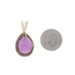 Yellow Gold Amethyst Solitaire Pendant - 10k Pear 9.81ct Bezel Set