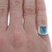 Yellow Gold Lab-Created Blue Spinel Vintage Men's Ring - 14k Emerald 5.80ct Yellow Gold Lab-Created Blue Spinel Vintage Men's Ring - 14k Emerald 5.80ct