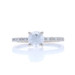 White Gold White Sapphire & Diamond Hidden Halo Engagement Ring - 14k Rd 1.35ctw White Gold White Sapphire & Diamond Hidden Halo Engagement Ring - 14k Rd 1.35ctw
