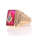Yellow Gold Blue Lodge Vintage Men's Master Mason Ring - 10k Lab-Created Spinel Yellow Gold Blue Lodge Vintage Men's Master Mason Ring - 10k Lab-Created Spinel