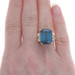Yellow Gold Lab-Created Spinel Cocktail Solitaire Ring - 10k Rect Mixed 13.21ct Yellow Gold Lab-Created Spinel Cocktail Solitaire Ring - 10k Rect Mixed 13.21ct