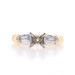 A. Jaffe Semi-Mount Engagement Ring YellowGold 18k Bag Dias .34ctw fits ~6-6.5mm