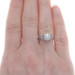 White Gold Diamond Art Deco Solitaire Engagement Ring -18k Euro Vintage Filigree
