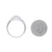 White Gold Diamond Engagement Ring - 14k Princess & Round .25ctw Three-Stone White Gold Diamond Engagement Ring - 14k Princess & Round .25ctw Three-Stone