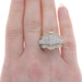 Yellow Gold Diamond Cluster Cocktail Ring 10k Round Brilliant & Baguette 1.30ctw Yellow Gold Diamond Cluster Cocktail Ring 10k Round Brilliant & Baguette 1.30ctw