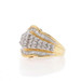 Yellow Gold Diamond Cluster Cocktail Ring 10k Round Brilliant & Baguette 1.30ctw Yellow Gold Diamond Cluster Cocktail Ring 10k Round Brilliant & Baguette 1.30ctw
