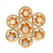 Yellow Gold Opal Vintage Flower Brooch - 14k Round Cabochon .91ctw Cluster Pin Yellow Gold Opal Vintage Flower Brooch - 14k Round Cabochon .91ctw Cluster Pin