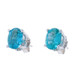 White Gold  Lab-Created Spinel Stud Earrings - 14k Oval 2.56ctw Pierced White Gold  Lab-Created Spinel Stud Earrings - 14k Oval 2.56ctw Pierced