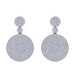 White Gold Diamond Cluster Dangle Circle Earrings 14k Rd 2.00ctw Pierce Screw-On White Gold Diamond Cluster Dangle Circle Earrings 14k Rd 2.00ctw Pierce Screw-On