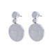 White Gold Diamond Cluster Dangle Circle Earrings 14k Rd 2.00ctw Pierce Screw-On White Gold Diamond Cluster Dangle Circle Earrings 14k Rd 2.00ctw Pierce Screw-On